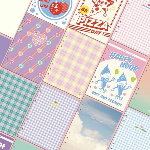 Retro 6 Ring A5 Cover Paper Refill