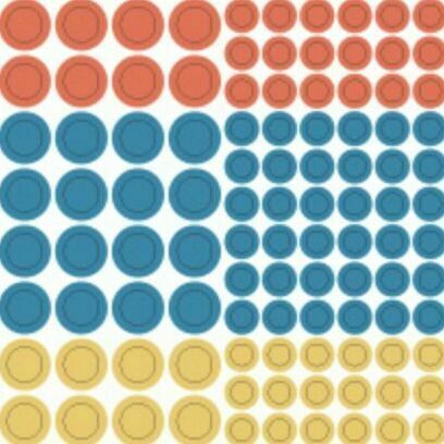 2pcs Simple Round Paper Sticker Set, 04 8mm & 5mm