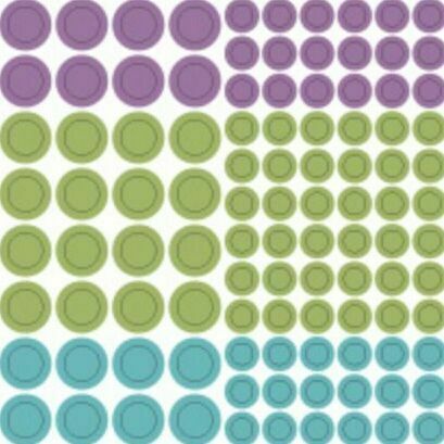 2pcs Simple Round Paper Sticker Set, 05 8mm & 5mm