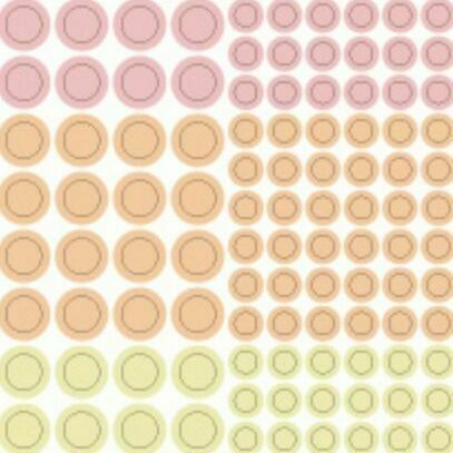 2pcs Simple Round Paper Sticker Set, 08 8mm & 5mm