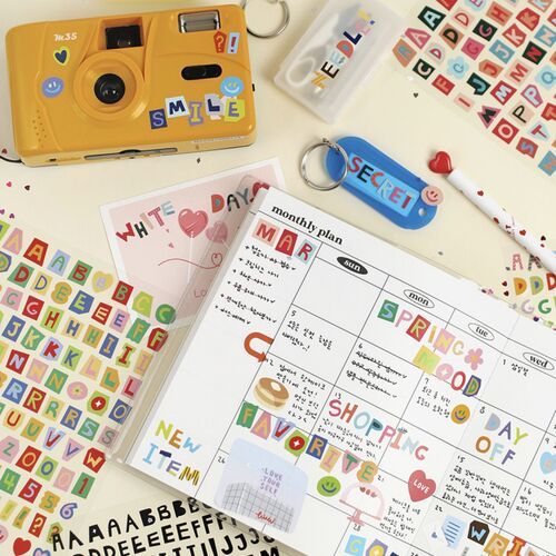 Color Recipe Alphabet Removable Sticker