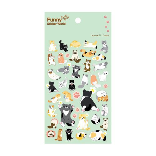 Kawaii Cats PVC Deco Sticker
