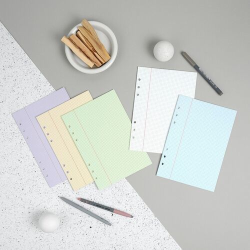 Grid Pattern 6 Ring A5 Note Refill
