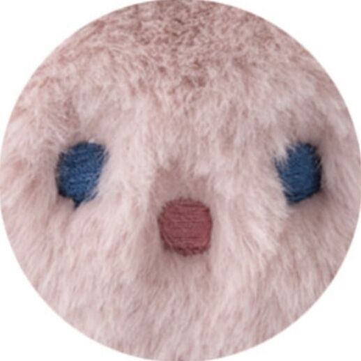 Piyo Bunny Fur Key Ring, Misty Pink