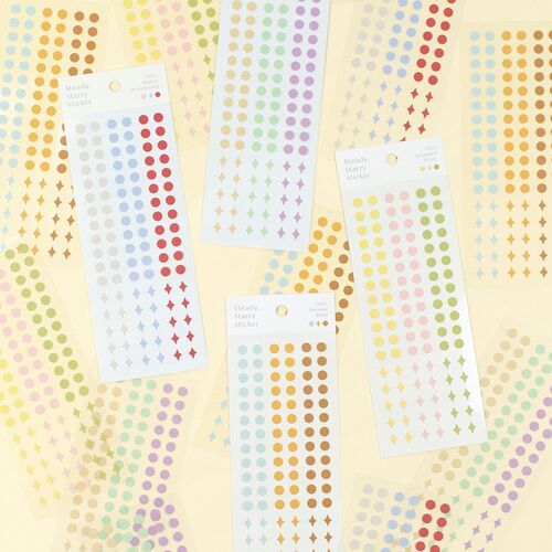 3pcs Steady Starry Dot Sticker Set