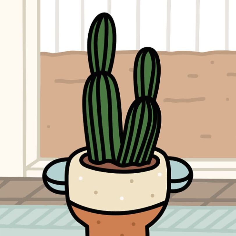 Cozy Home Houseplant Postcard, 07 Saguaro Cactus