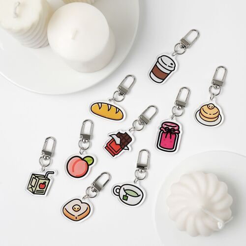 Food Acrylic Key Ring v2