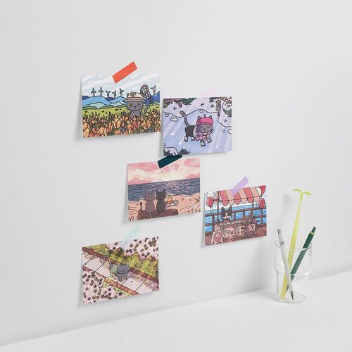 Lana & Tuxedo Cat Postcard v2