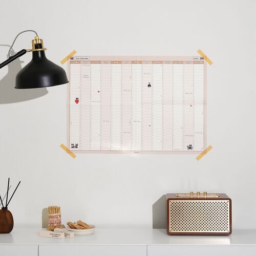 2026 Cat Yearly Calendar Poster