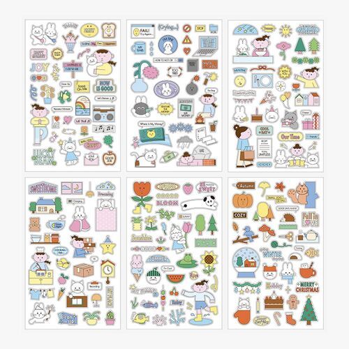 6pcs Palette Daily Sticker Set - Image 2