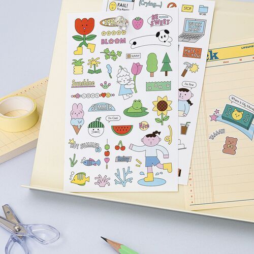 6pcs Palette Daily Sticker Set - Image 9
