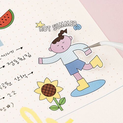 6pcs Palette Daily Sticker Set - Image 13