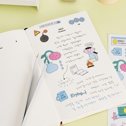 6pcs Palette Daily Sticker Set - Image 6