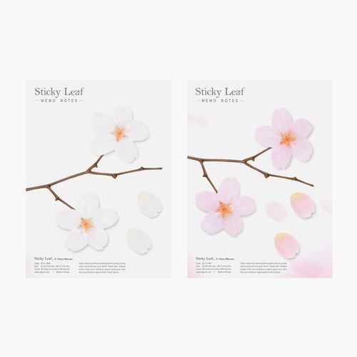 Cherry Blossom Leaf Tracing Sticky Note