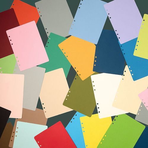 Colorful 6 Ring A5 Plain Note Refill